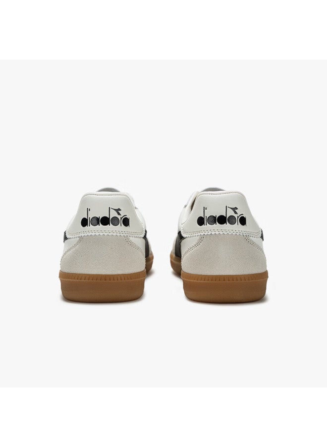 Diadora Men's And Women's Retro Low-top Casual Sneakers, Saunter Ec, White/black, Size 43 - Image 4
