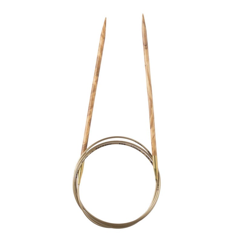 Addi Olive Wood 24 inch (60cm) Circular Knitting Needles; US size 17 (12 mm), Made in Germany - 575-7/60/12 - Image 5