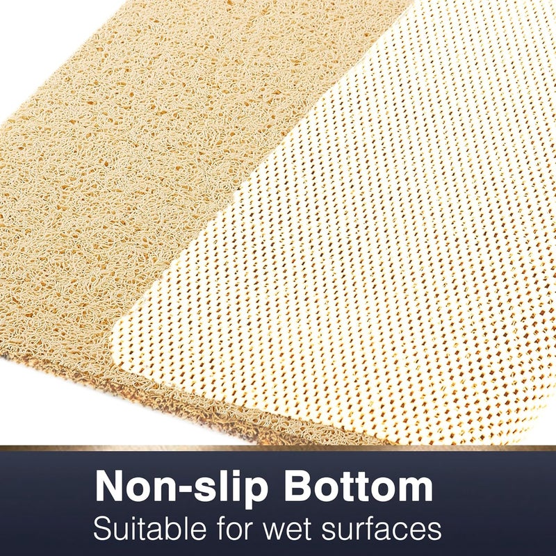 Asvin Soft Textured Bath, Shower, Tub Mat, 35x16 Inch, Phthalate Free, Non Slip Comfort Bathtub Mats with Drain, PVC Loofah Bathroom Mats for Wet Areas, Quick Drying - Image 3
