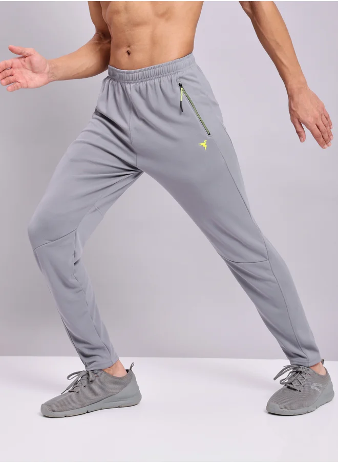 تكنوسبورت Technosport Men Solid Slim Fit Track Pants with TECHNO DRY