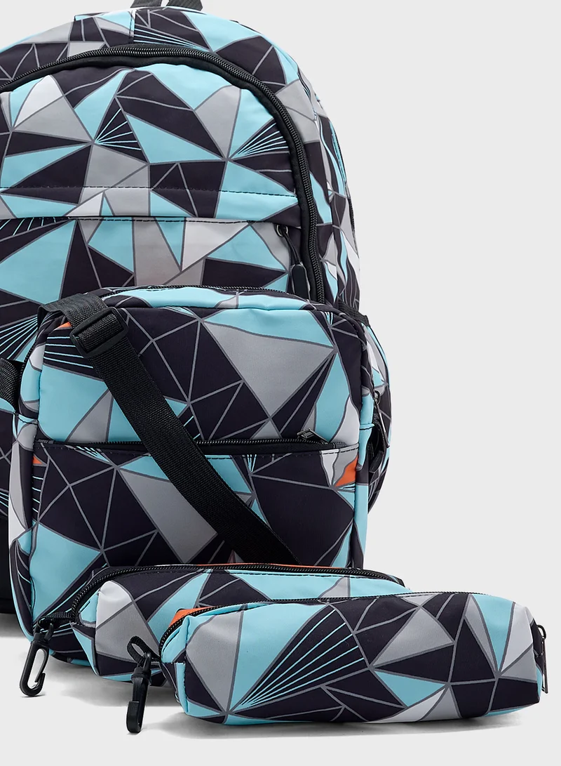 Ginger 3 Piece Set Laptop Backpack, Lunch Bag And Pencil Case