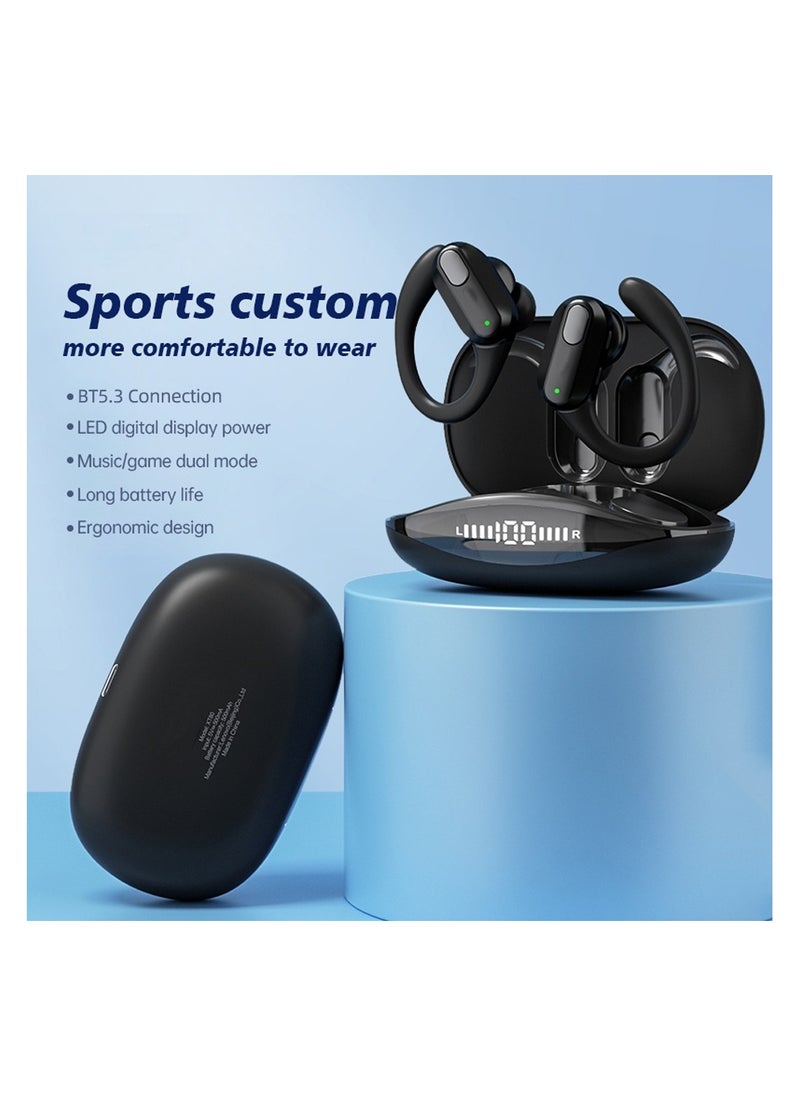 Generic Wireless BT Sport Earphone Mini Headphones with Mic Charging Case Hi-Fi Stereo Sound Noise Reduction HD Call Smart Fast Pair Compatible with iOS Android System  - Image 2