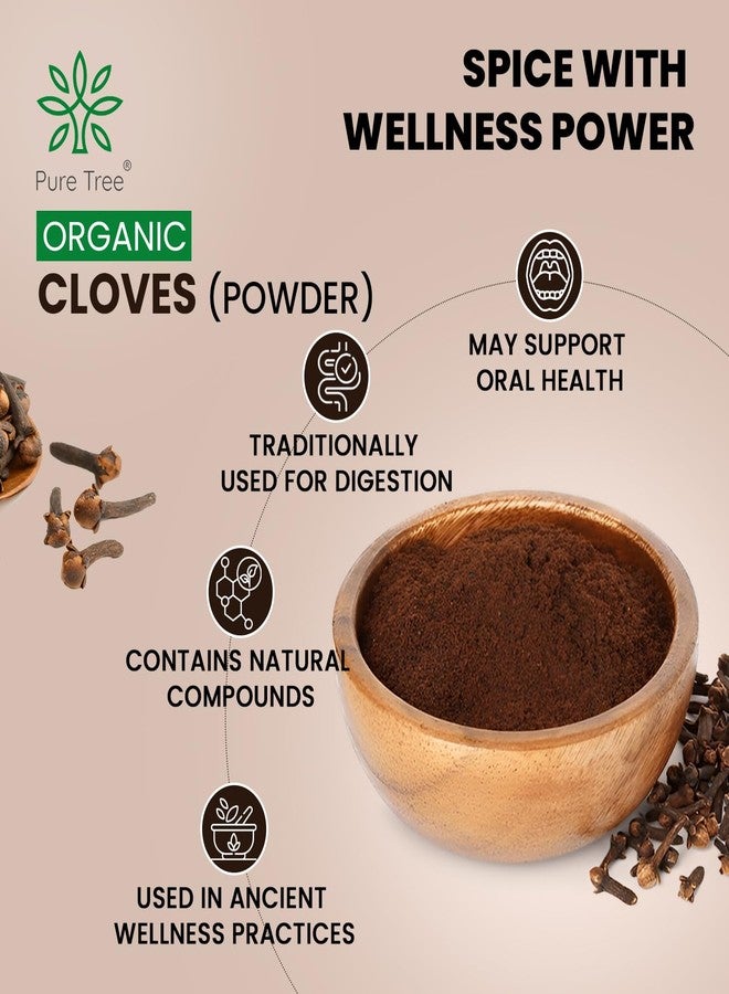Pure Tree Certified Organic Laung Powder | 350 g | Organic Clove Powder | Lavang Powder | Aromatic & Flavorful Ground Clove Spice | Dried Cloves Masala | Lavangam - Image 3