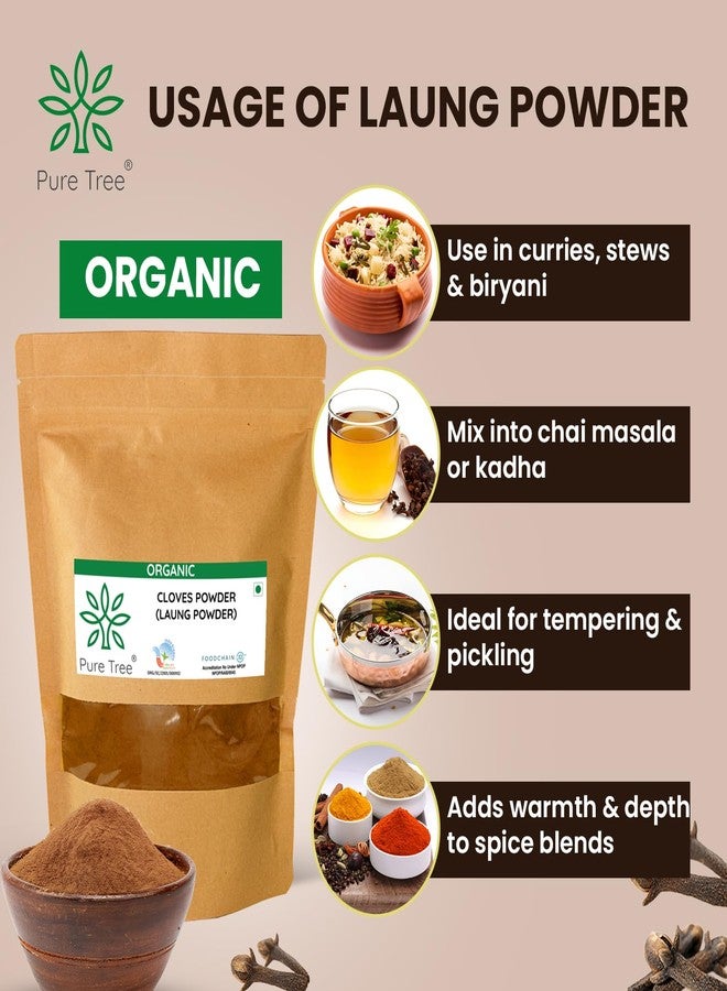 Pure Tree Certified Organic Laung Powder | 350 g | Organic Clove Powder | Lavang Powder | Aromatic & Flavorful Ground Clove Spice | Dried Cloves Masala | Lavangam - Image 5