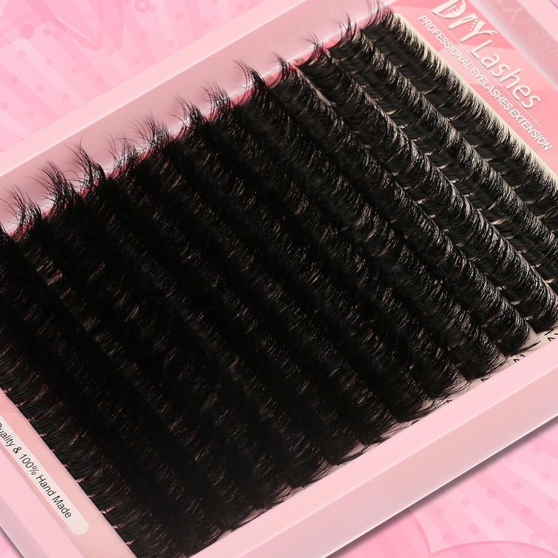 Himirell D Curl Eyelash Lash Clusters Lashes Extensions 280 Pcs Volume Wispy Individual Eye Lash Cluster 100P DIY Home Makeup Thin Band Clusters Lashes Extension Kit (9-20MM) - Image 4