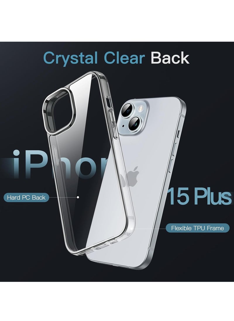 Generic - Jetech Protective Case for iPhone 15 Plus, Size 6.7 Inch, Anti-Yellowing Shock Absorption Cover, Scratch-Free Transparent Back, TPU PC - Image 1