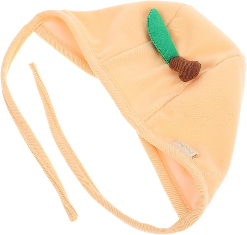 Yellow Newborn Cotton Cap With Ear Flaps For Boys Spring And Autumn 38 45cm - Image 1