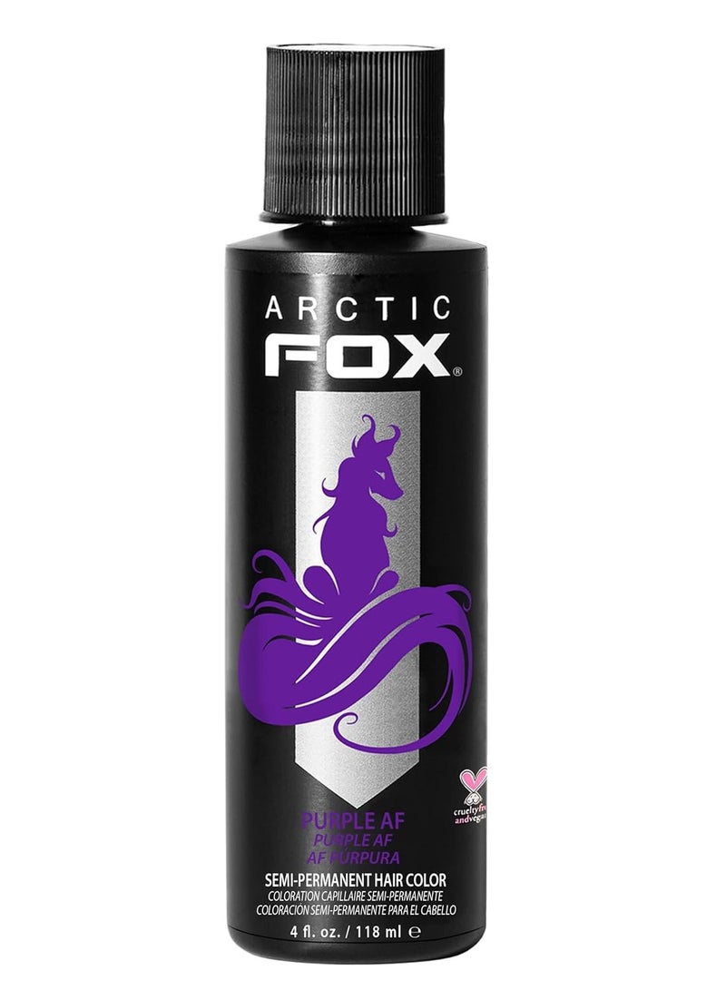 ARCTIC FOX Vegan and Cruelty-Free Semi-Permanent Hair Color Dye (4 Fl Oz, PURPLE AF) - Image 1