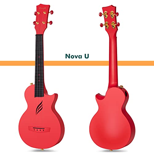 Enya Nova U Concert Ukulele 23” Carbon Fiber – Waterproof Travel Ukulele for Beginners & Adult, Lightweight Durable Body with Beginner Kit (Case, Strap, Capo, Strings) - Image 2