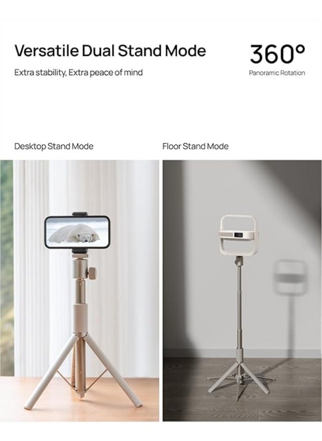 XGIMI Light Gold Portable Stand | Versatile Desktop and Floor Stand,Lightweight and Portable, Foldable, 360° Rotation, for HORIZON series, Elfin Flip, MoGo series, and Halo+  - Image 2
