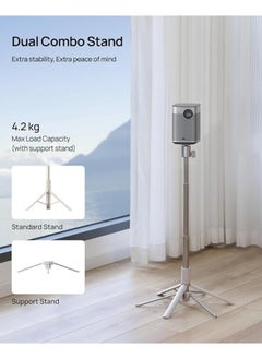 XGIMI Light Gold Portable Stand | Versatile Desktop and Floor Stand,Lightweight and Portable, Foldable, 360° Rotation, for HORIZON series, Elfin Flip, MoGo series, and Halo+  - Image 3