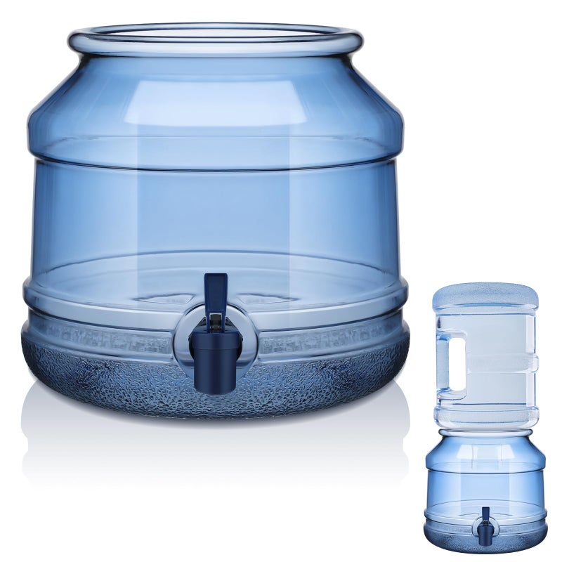GlikCeil 5 Gallon Water Jug Dispenser Base with Spout for 3 to 5 Gallon Bottle Plastic Water Jug Holder Containers for Stand or Countertop(Blue) - Image 1