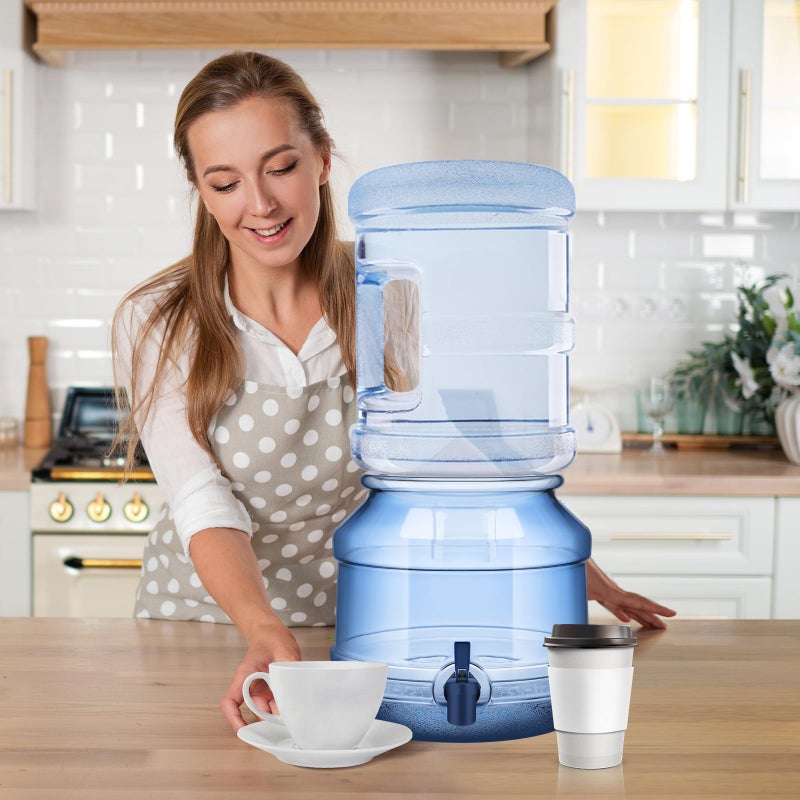 GlikCeil 5 Gallon Water Jug Dispenser Base with Spout for 3 to 5 Gallon Bottle Plastic Water Jug Holder Containers for Stand or Countertop(Blue) - Image 4
