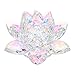 OwnMy OwnMy Sparkle Crystal Lotus Flower Figurines Decorative Lotus Flower Ornament, Glass Lotus Feng Shui Decor Crystal  - Image 2