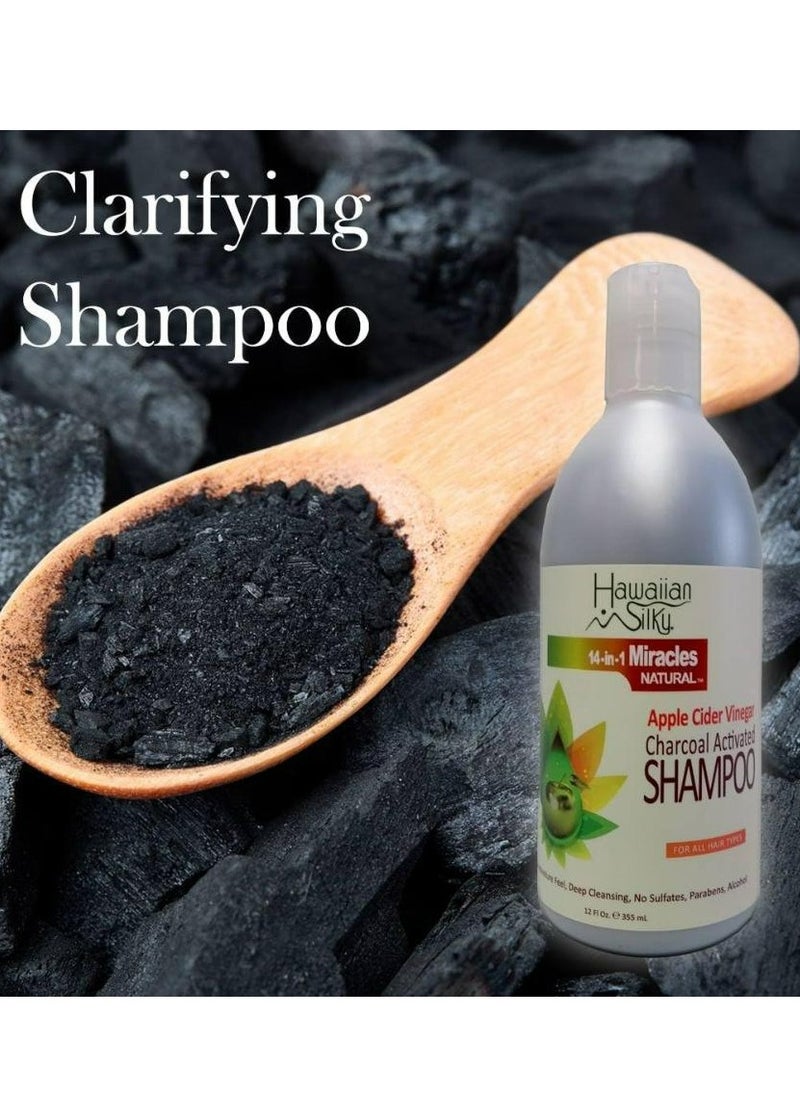 Hawaiian Silky Apple Cider Vinegar Charcoal Activated Shampoo 355 ML  - Image 2