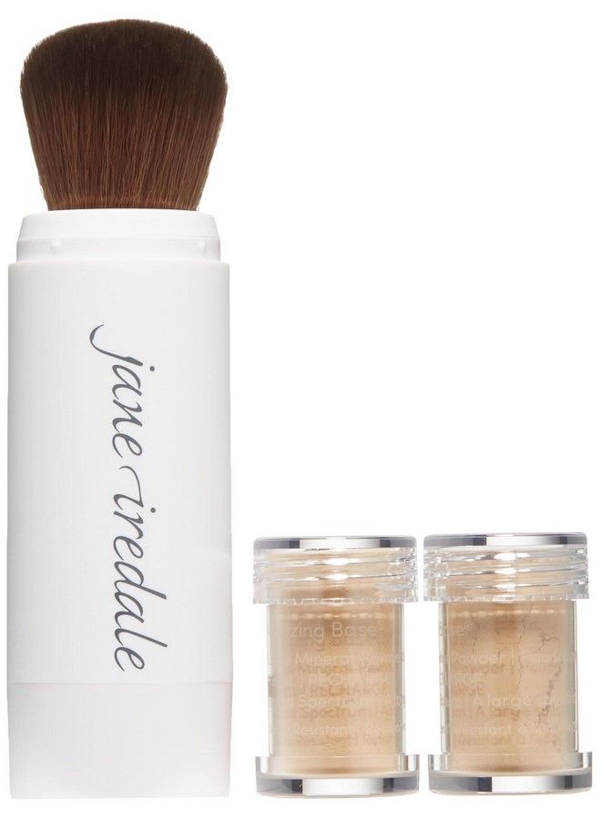 Jane Iredale فرشاة قاعدة مذهلة قابلة لإعادة التعبئة توهج ذهبي 0.18 أونصة - Image 3