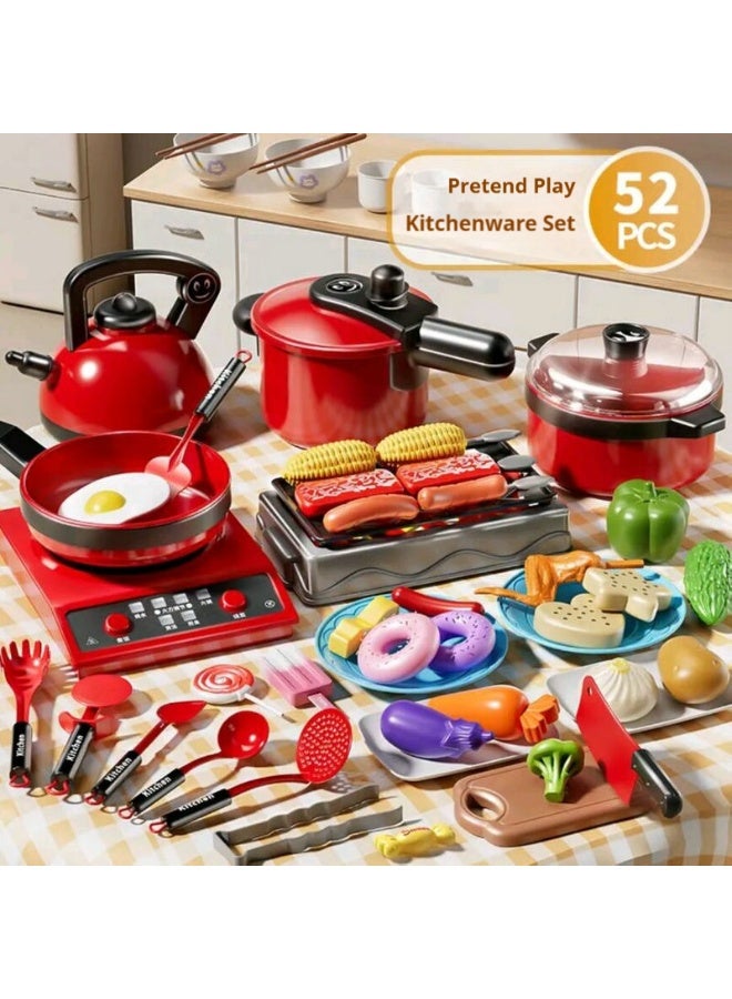 52 مجموعة مستوحاة من أدوات المطبخ المنزلي بلعب الأطفال التفاعلية السمعية والبصرية في عيد ميلاد الطفل - Image 1