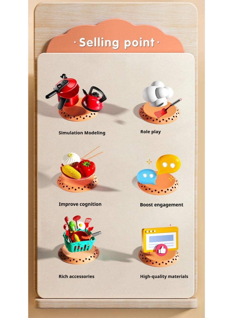 52 مجموعة مستوحاة من أدوات المطبخ المنزلي بلعب الأطفال التفاعلية السمعية والبصرية في عيد ميلاد الطفل - Image 3
