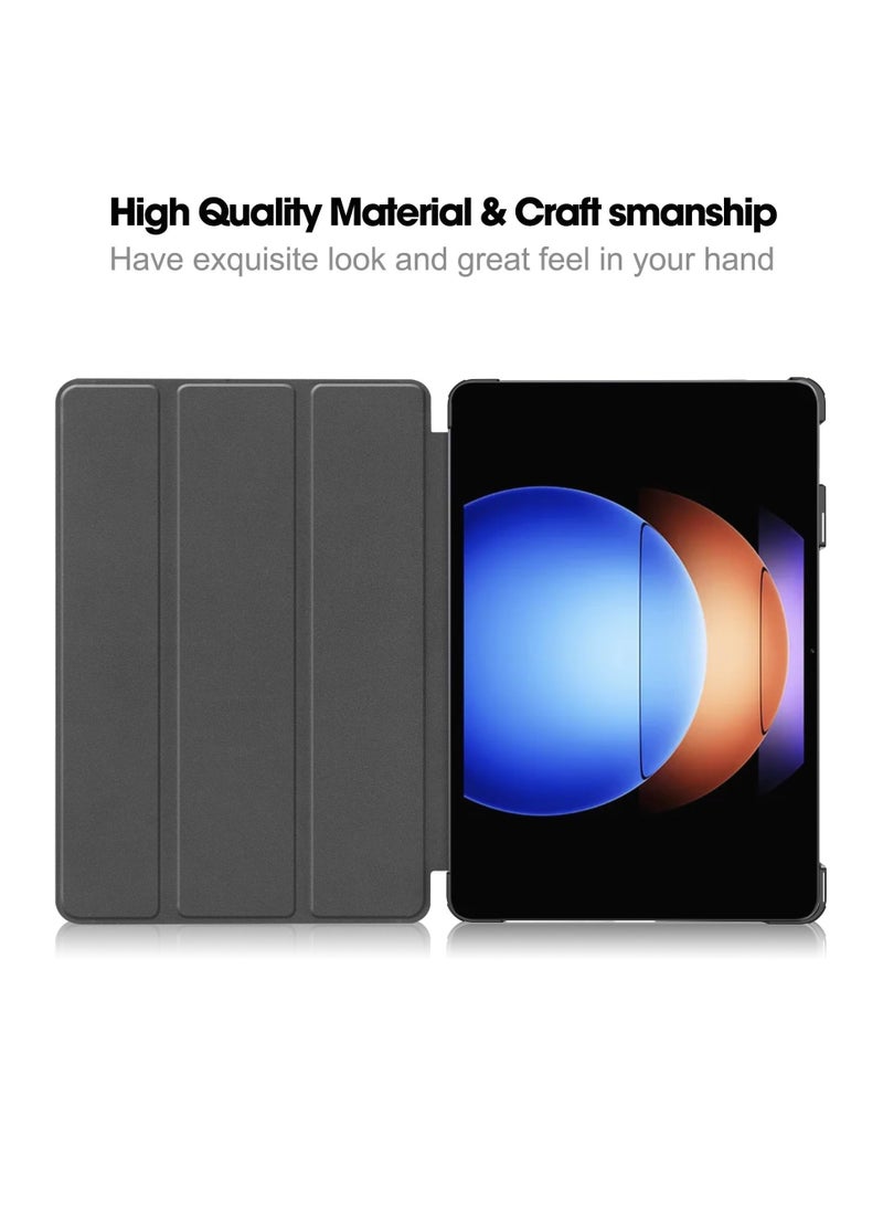 Aookay - [1+1] For Xiaomi Pad 6S Pro12.4" Tablet Case with Tempered Glass Screen Protector, Thickened Corners, Anti-drop Protective Film, Lightweight Tri-fold Stand Protective Case - Image 1