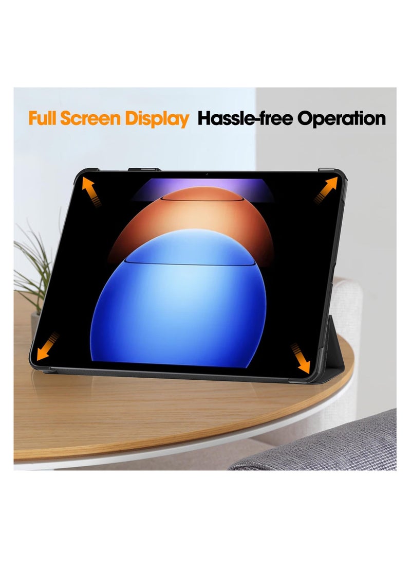 Aookay [1+1] For Xiaomi Pad 6S Pro12.4" Tablet Case with Tempered Glass Screen Protector, Thickened Corners, Anti-drop Protective Film, Lightweight Tri-fold Stand Protective Case  - Image 3
