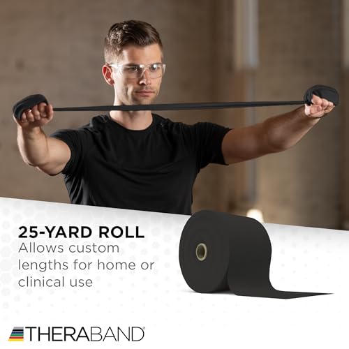 THERABAND Resistance Band, Black, Special Heavy, 25-Yard Roll, Latex-Free, Elastic Band for Exercise, Physical Therapy, Yoga, Pilates, Stretching, Home Workouts, Cut-to-Length, Color-Coded Levels - Image 5