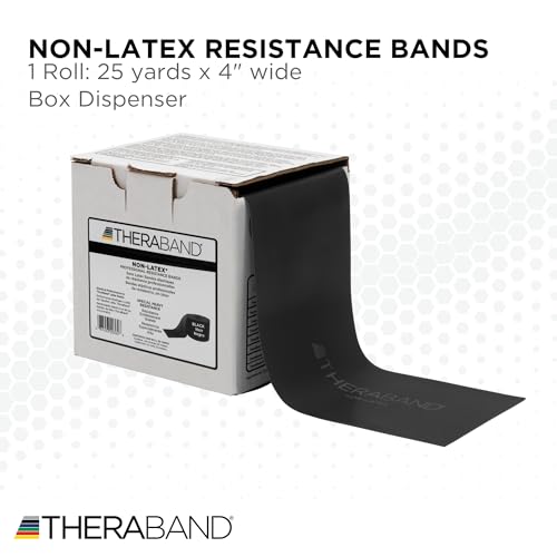 THERABAND Resistance Band, Black, Special Heavy, 25-Yard Roll, Latex-Free, Elastic Band for Exercise, Physical Therapy, Yoga, Pilates, Stretching, Home Workouts, Cut-to-Length, Color-Coded Levels - Image 2