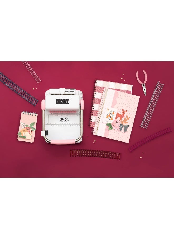 American Crafts - Heidi Swapp Cinch Book Binding Machine By We R Memory Keepers Pink And White - Image 1
