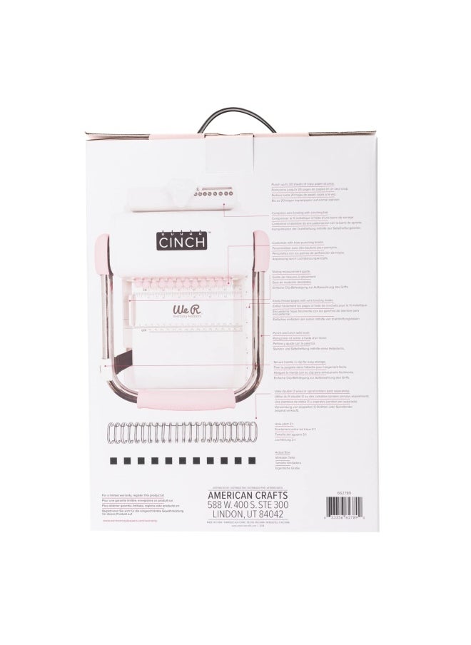 American Crafts - Heidi Swapp Cinch Book Binding Machine By We R Memory Keepers Pink And White - Image 1