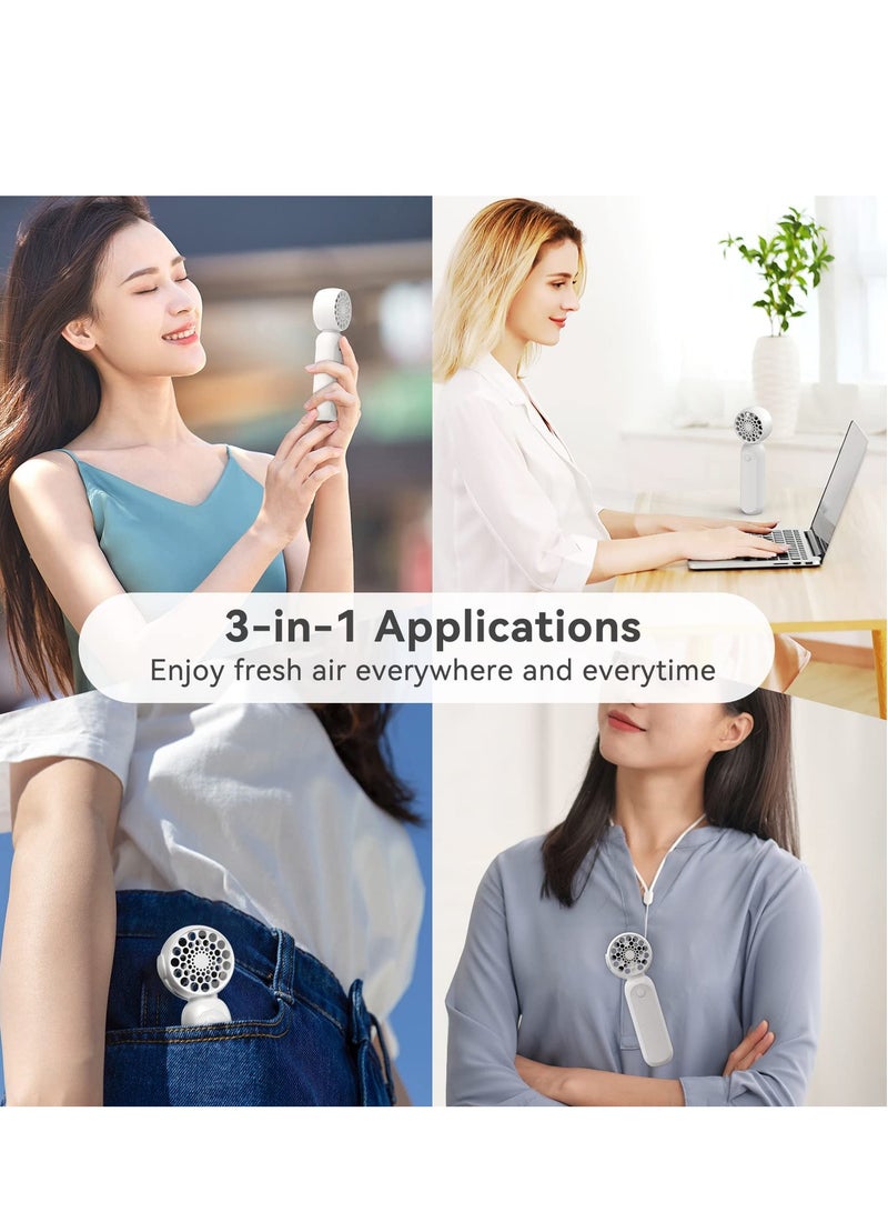 KASTWAVE Portable Air Purifier, Air Purifier for Bedroom Home Office, 1200mAh Rechargeable Mini Air Purifier Ionizer for Travel, Neck Hanging 2 IN 1 (White) - Image 4