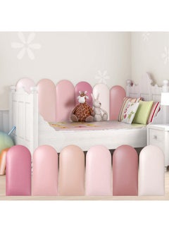 4 Pcs Wall Padding For Kids With Autism Playroom Anti Collision 3D 15.75 X 7.87 Inch Peel And Stick Headboard Upholstered Padded Wall Panels For Nursery Wall Protection (Pink Series)