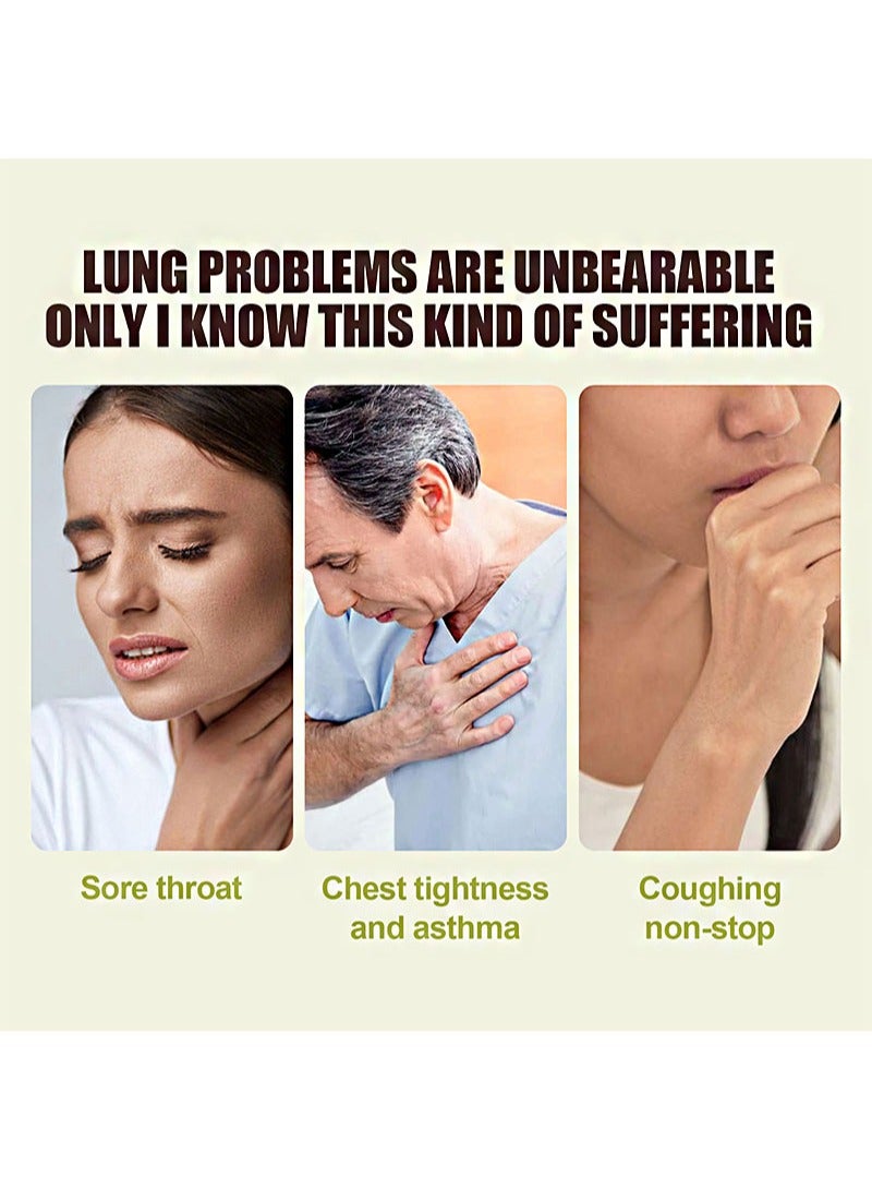 أوهو رذاذ تنظيف الرئة العشبي 30 مل، رذاذ دعم الرئة، يخفف حكة الحلق الجاف، يخفف السعال والبلغم، ينظف الرئتين ويزيل السموم، يعالج أمراض الجهاز التنفسي، رذاذ الفم (قطعتان) - Image 5