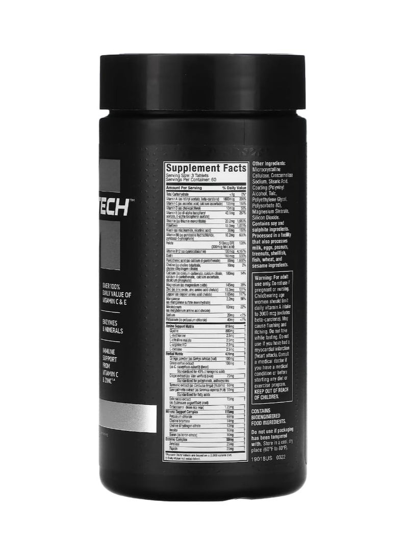 MuscleTech Platinum Multi Vitamin 180 Tablets - Image 2