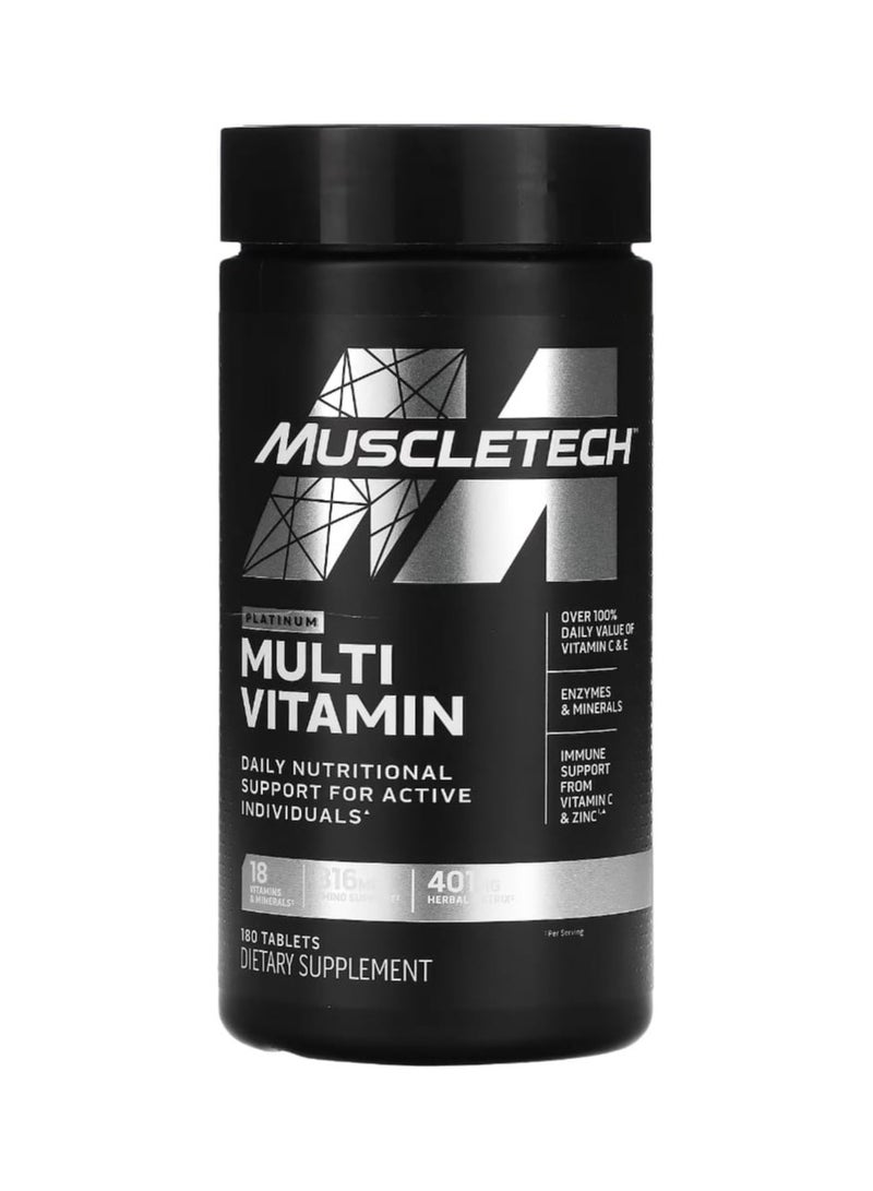 MuscleTech Platinum Multi Vitamin 180 Tablets - Image 1