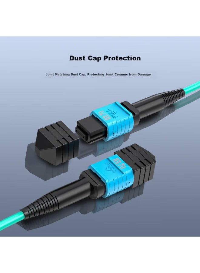 Shengwei 8-core Mpo-mpo Fiber Optic Patch Cable, Female B-polarity Compatible Mtp 3 Multi-mode 10g/40g/100g Optical Module Bundled Fiber Optic Cable, 10 Meters Bmpp-0810