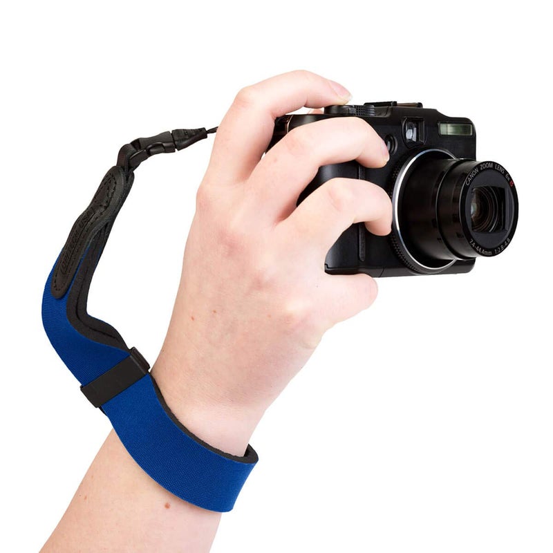 OP/TECH USA Mirrorless Neoprene Camera Wrist Strap â€“ Camera Hand Strap, Camera Wrist Lanyard for Small SLRs, Royal - Image 1