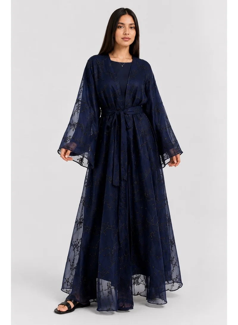 عباءات ريم Women's Lace Abaya with Matching Sheila