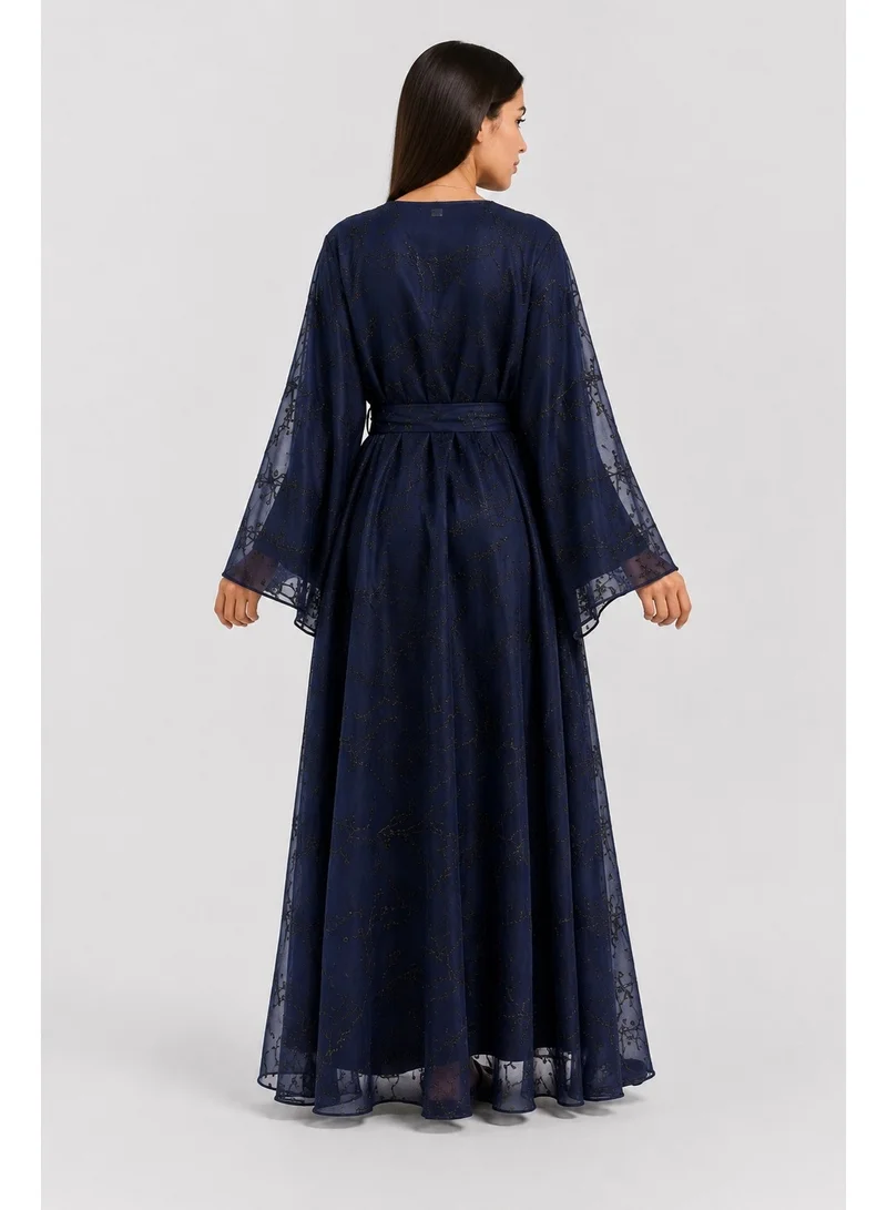 عباءات ريم Women's Lace Abaya with Matching Sheila