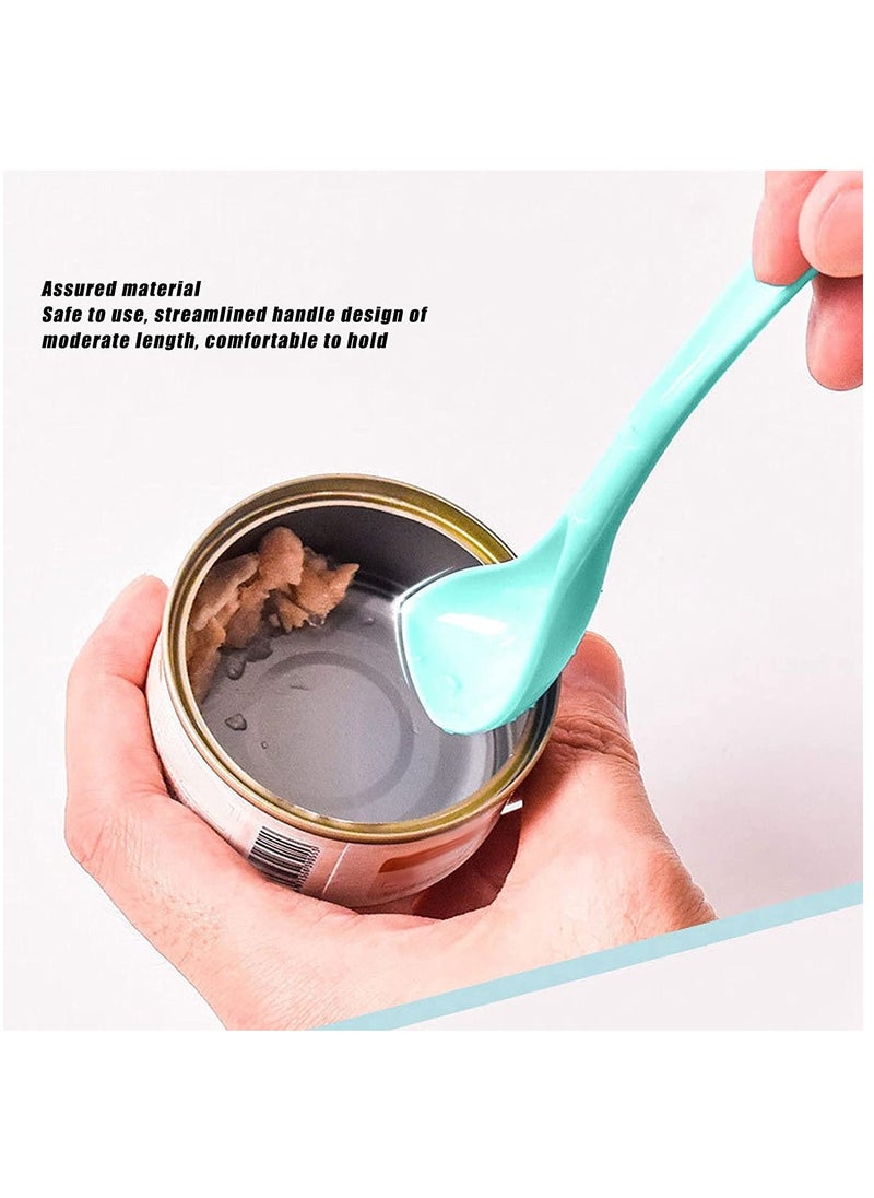 Pet Food Can Lids and Spoons, Universal BPA Free Silicone Can Lids Covers for Dog and Cat Food, One Can Cap Fit Most Standard Size Canned Dog Cat Food Green - Image 4