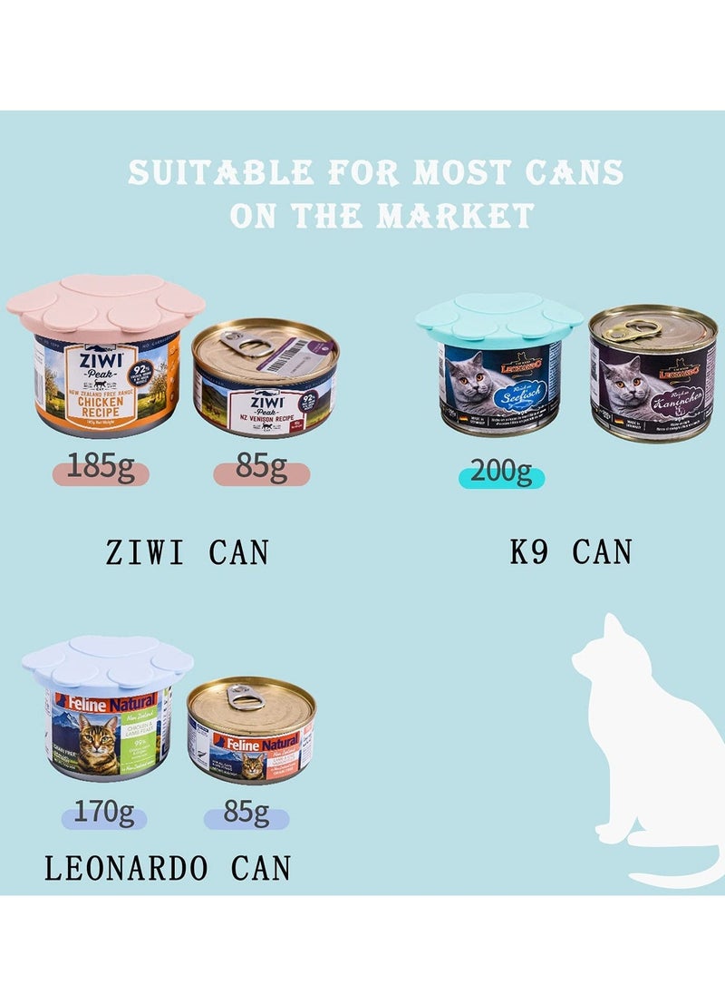 Pet Food Can Lids and Spoons, Universal BPA Free Silicone Can Lids Covers for Dog and Cat Food, One Can Cap Fit Most Standard Size Canned Dog Cat Food Green - Image 5