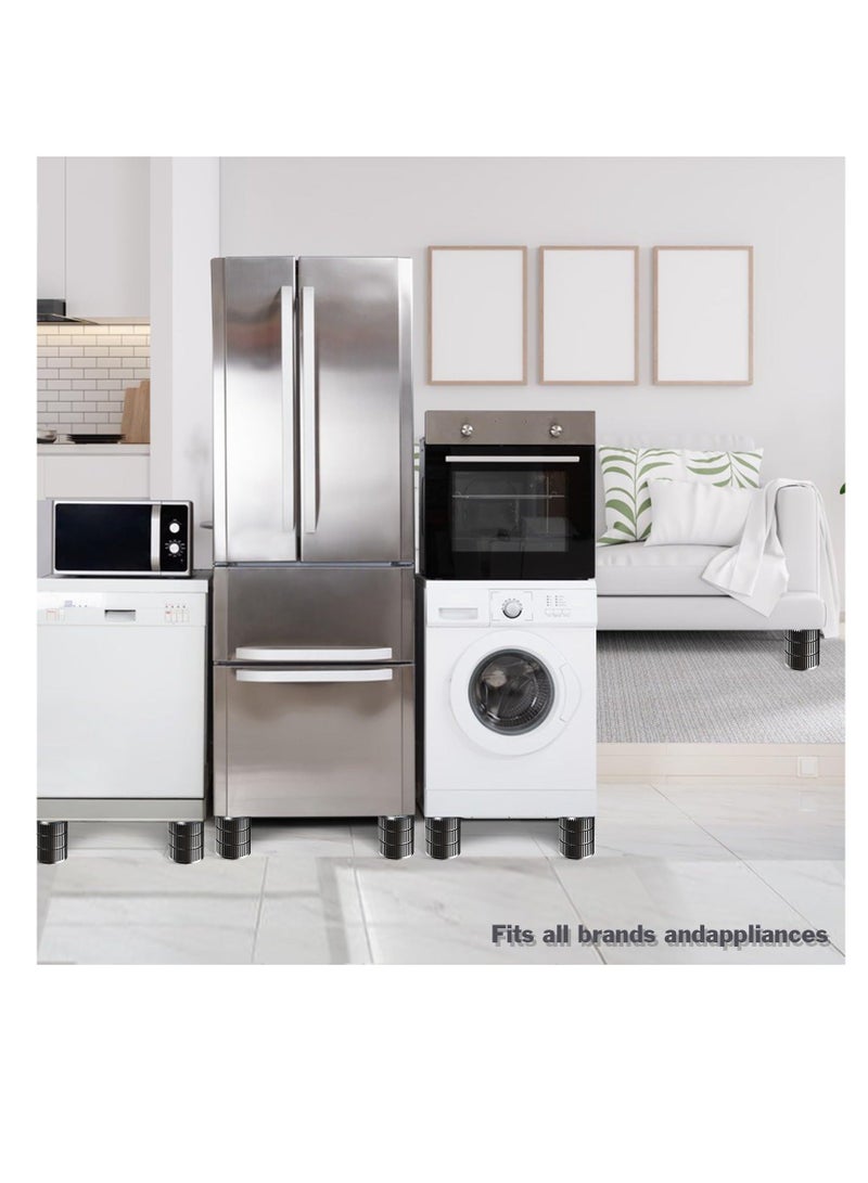 4 Pcs Anti Vibration Pads, Washer and Dryer Pedestals, Anti Vibration Pads for Washing Machine Noise Cancelling and Shock Support, Protects Laundry Room Floor - Washing Machine Support - Image 5