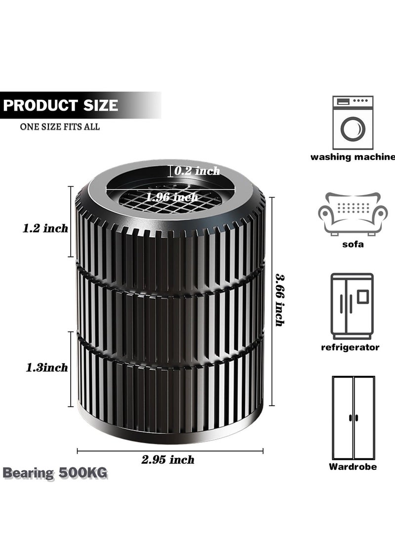 4 Pcs Anti Vibration Pads, Washer and Dryer Pedestals, Anti Vibration Pads for Washing Machine Noise Cancelling and Shock Support, Protects Laundry Room Floor - Washing Machine Support - Image 3