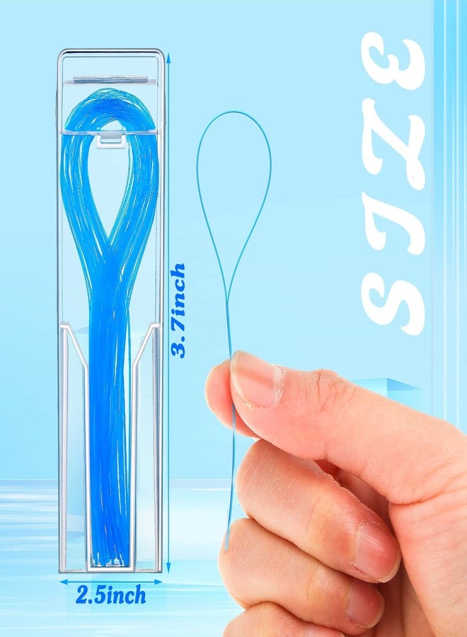 Vesici 600 Pcs Dental Floss Threader for Bridges, Braces, and Implants Dental Threader, Multifunctional Nylon Loop Design for Your Teeth, Pack of 12(Blue) - Image 2