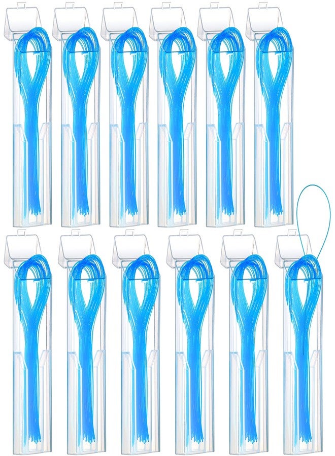 Vesici 600 Pcs Dental Floss Threader for Bridges, Braces, and Implants Dental Threader, Multifunctional Nylon Loop Design for Your Teeth, Pack of 12(Blue) - Image 1