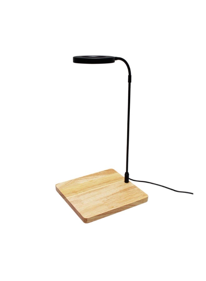 LED Aquarium Light 360 Degree Full Spectrum LED Light with Bamboo Board 10W Nano Fish Tank Light USB Powered Flat Nano Aquarium Light Bett a Fish Tank Light for Plant Growth - Image 1