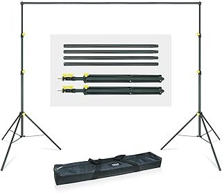 LINCO Lincostore Backdrop Support Stand Kit 10x6.5ft Adjustable Photography Studio Photo Background Support System with - Image 1