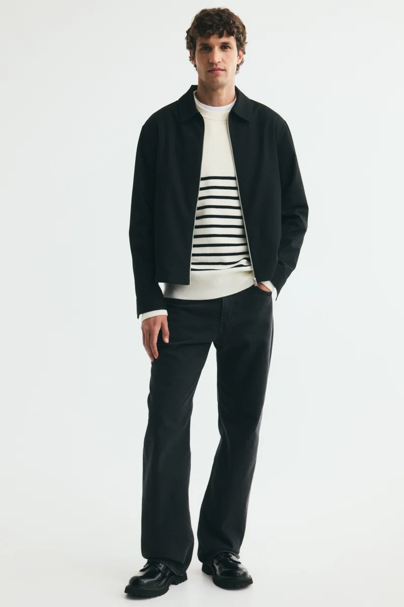H&M  Regular Fit Rib-knit cotton jumper for Men | Best Price UAE