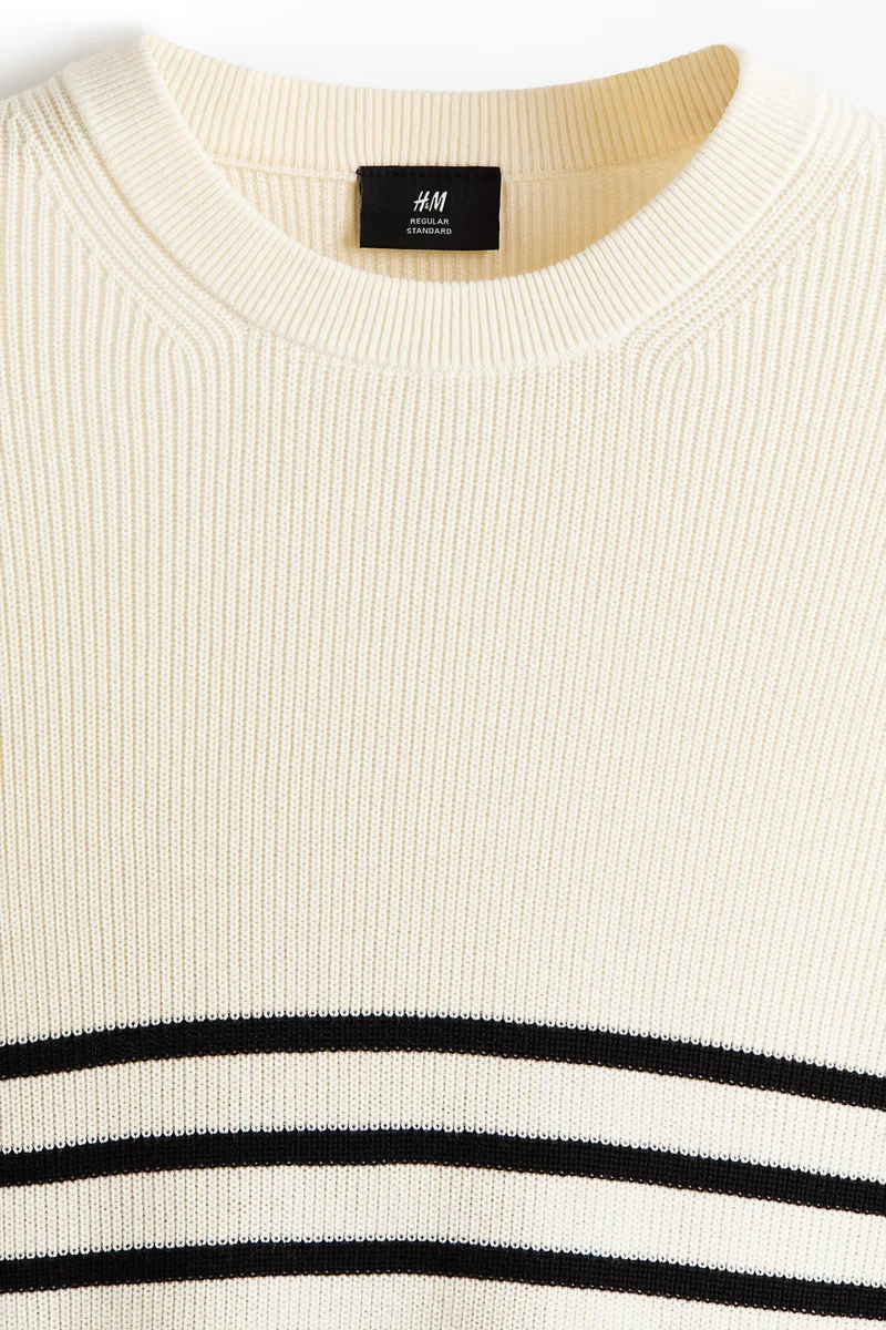 H&M  Regular Fit Rib-knit cotton jumper for Men | Best Price UAE