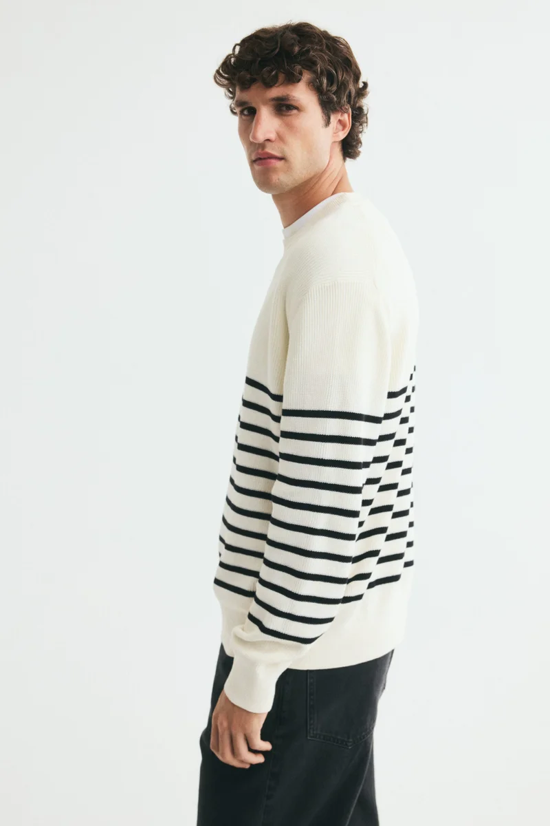 H&M  Regular Fit Rib-knit cotton jumper for Men | Best Price UAE