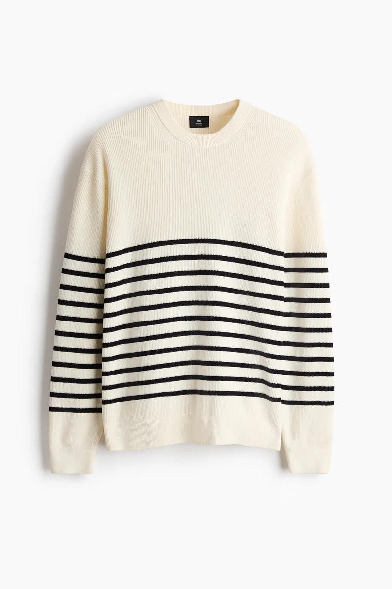 H&M  Regular Fit Rib-knit cotton jumper for Men | Best Price UAE