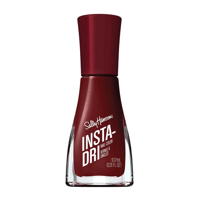 Sally Hansen Insta-Dri Nail Polish | Quick Dry, Long Lasting, Streak-Free Shine | Opaque, Glossy | 398 Pomp & Plum | Plum Red Nail Color - Image 1